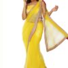 Party wear yellow color saree