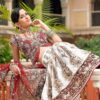 Traditional white & red colors velvet lehenga choli
