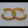 Wonderful pink & green colored bangles