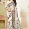 Pristine cream saree with resham & zari