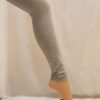Fascinating grey color cotton leggings