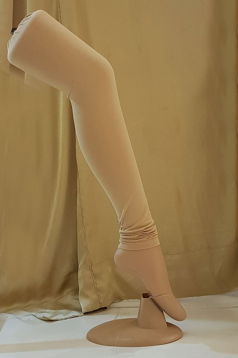Mesmerising biege color cotton leggings