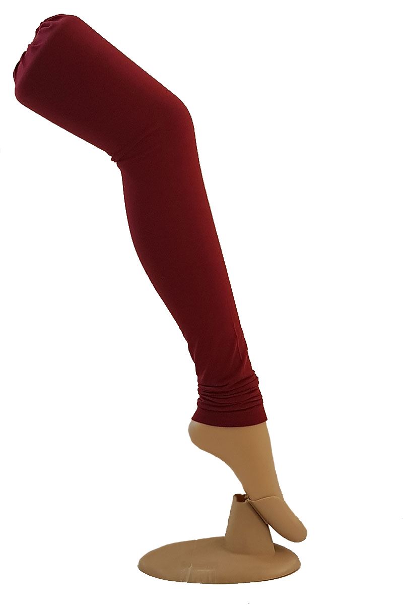 Attractive maroon cotton leggings