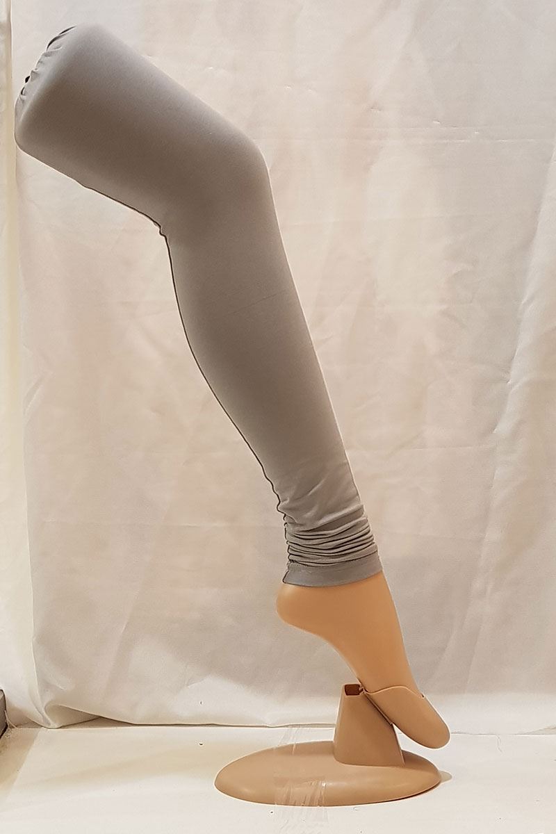 Wonderful grey color cotton leggings