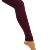 Striking wine color cotton leggings