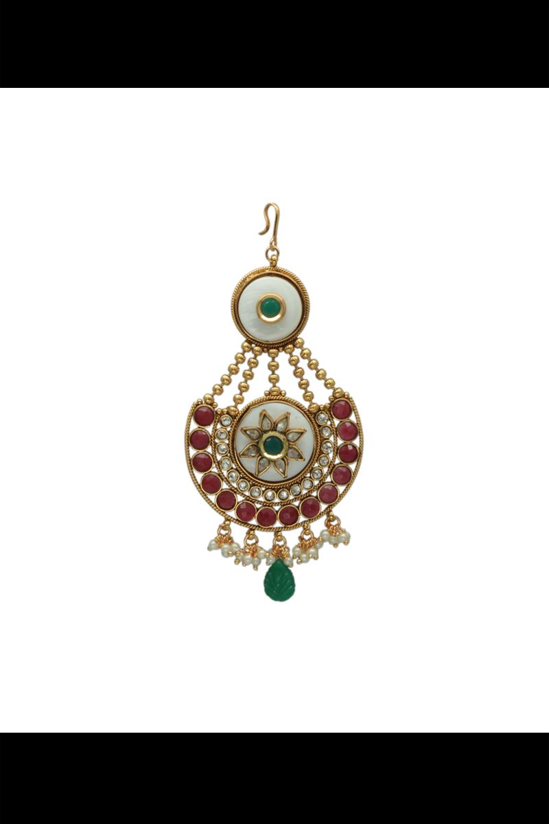 Attractively deisgned maroon and green color passa