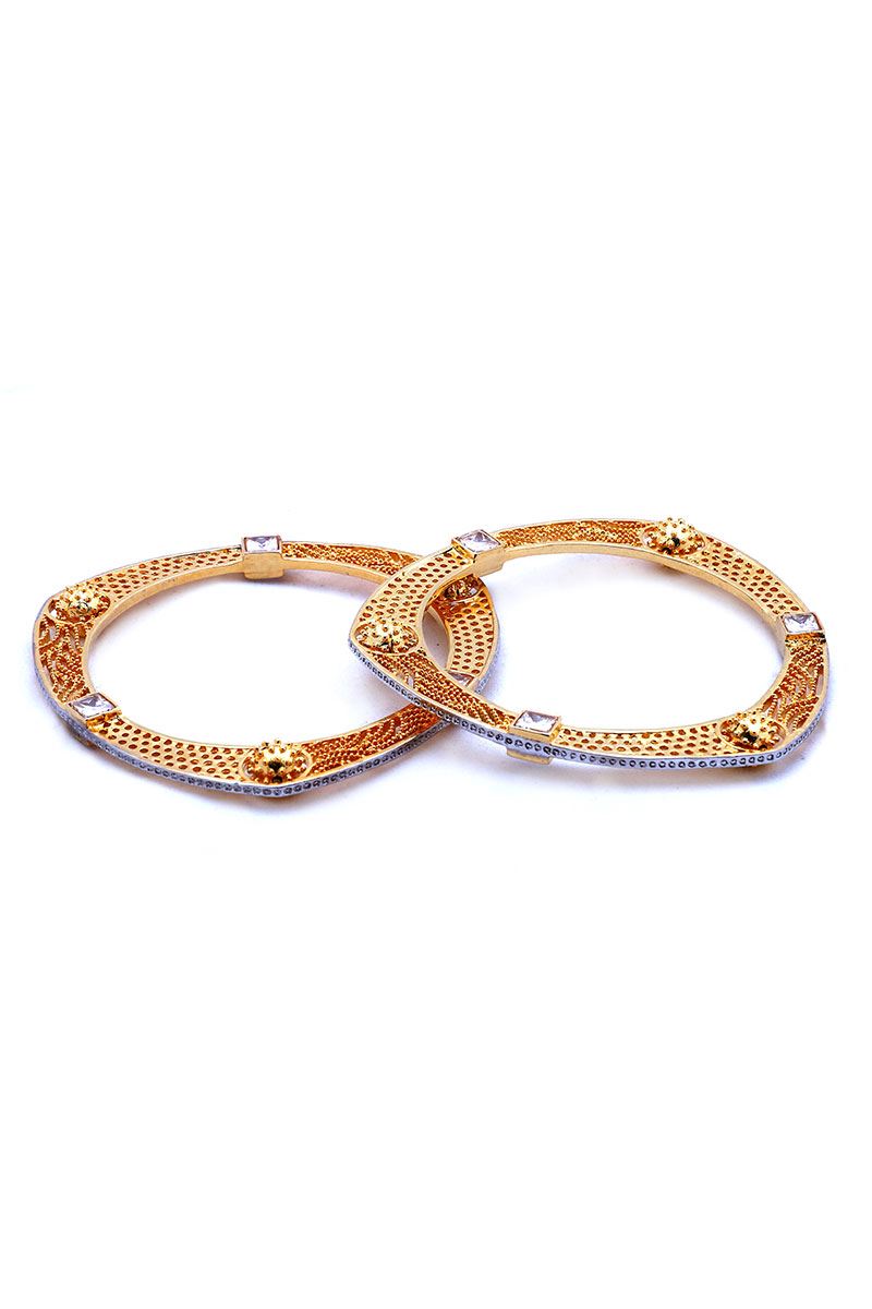 Sensational gold plated designer bangles