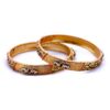 Stunning gold plated bangles with black