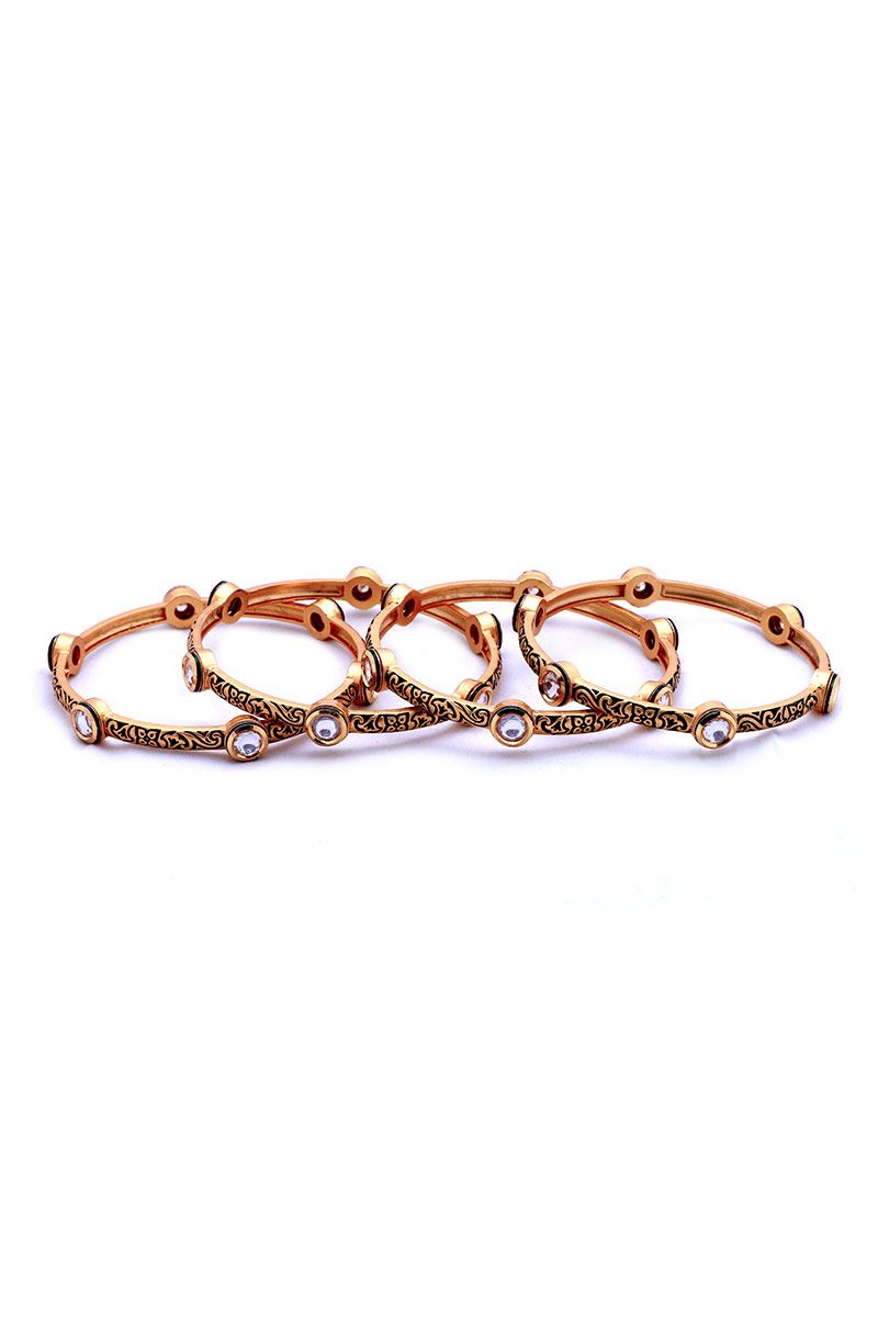 Distinctive gold plated designer bangles