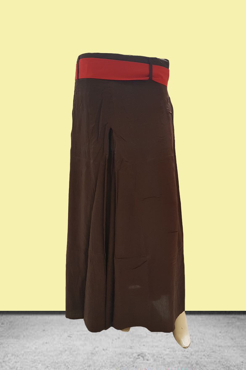 Tasteful brown designer flared palazzo