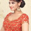 Lovely orange designer blouse with gota