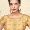 Fabulous gold designer blouse with zari