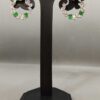 Green stone worked designer earrings