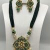 Stunning green designer necklace set
