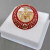 Flawless red color designer finger ring