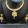 Classic gold plated designer necklace set