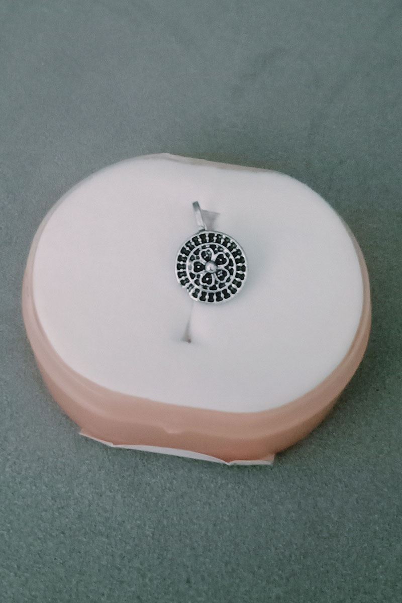 Myristica Oxidised Silver Nose Ring