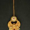 Bridal Maang Tikka With Pearl Hanging