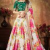 Green And White Color Designer Lehenga Choli
