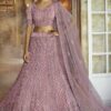 Ideal Pink Colored Party Wear Embroidered Net Lehenga Choli