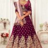 Latest Designer Purple Colored Bridal Lehenga Choli