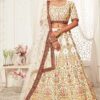 Latest Designer Off- White Colored Bridal Lehenga Choli