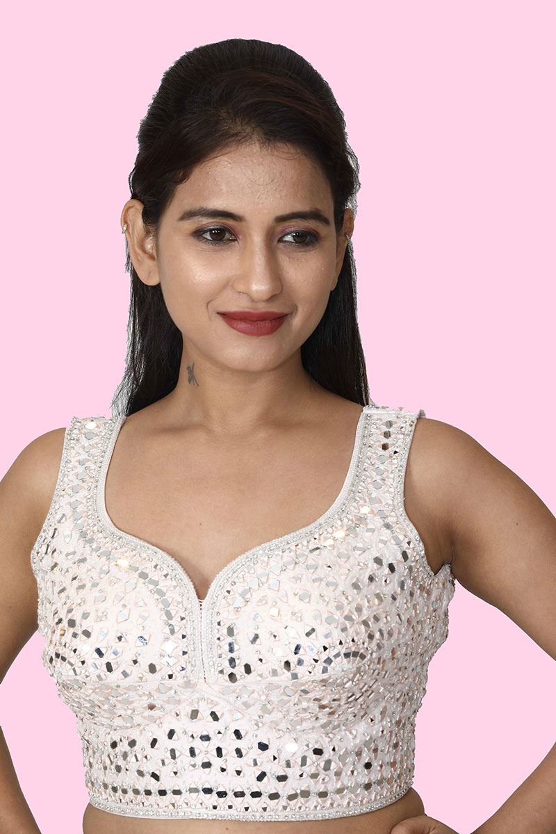 Blooming Pink Colored Ready Made Blouse