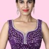 Blooming Purple Colored Ready Made Blouse
