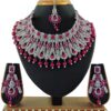Awesome Pink Colored Pearl Imitation Necklace Set