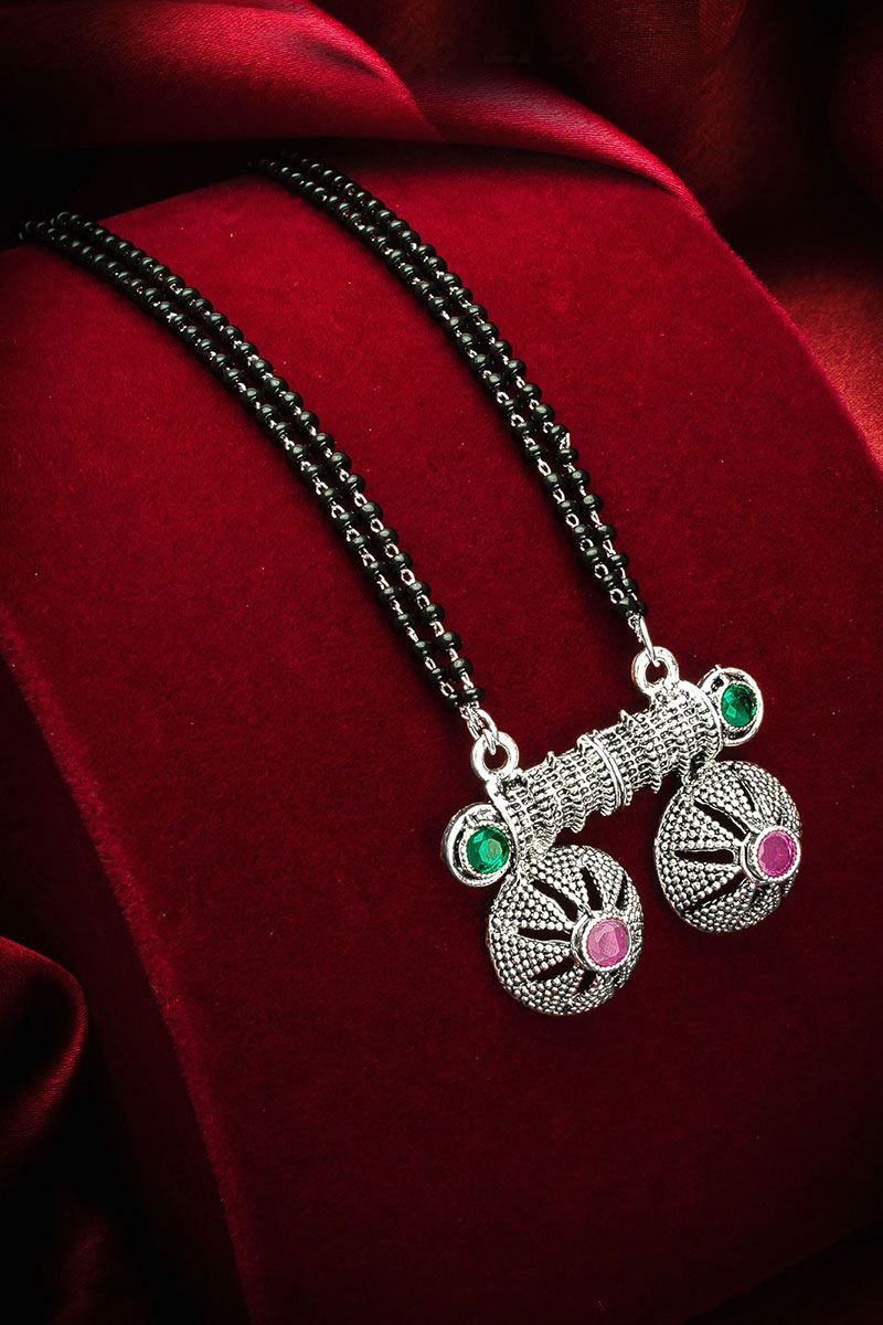 Pretty Silver Oxidized Imitation Mangalsutra