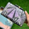 Attractive Grey Colored Designer Clasp Party Wear Clutches