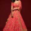 Designer Peach Colored Traditional Lehenga choli