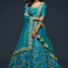 Designer turquoise Colored Traditional Lehenga choli