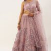 Designer Wedding Wear lavender Colored Lehenga Choli