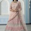 Appealing Peach Colored Designer Lehenga Choli