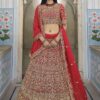 Alluring Red Colored Designer Lehenga Choli