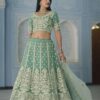 Charming Turquoise Colored Designer Lehenga Choli
