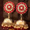 Delightful Red Colored Imitation Jewellery-Earring