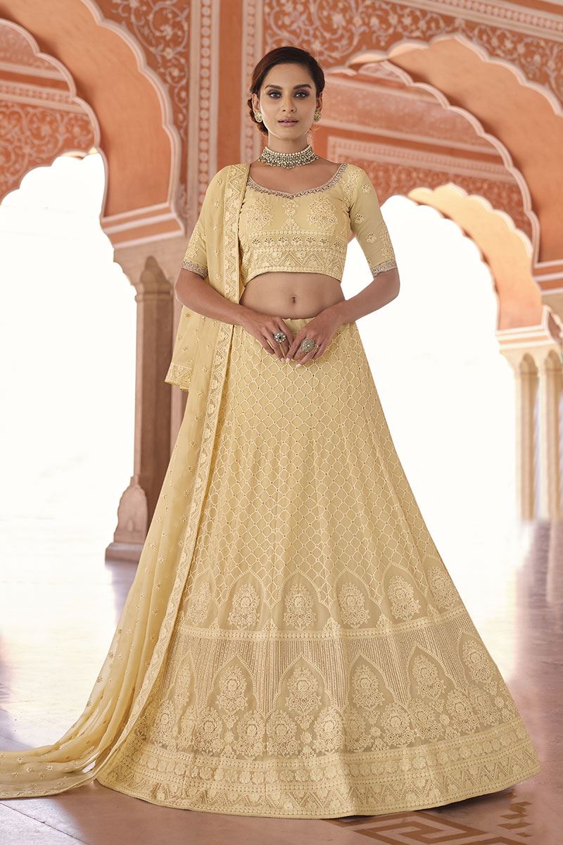 Charming Off-White Colored Designer Lehenga Choli