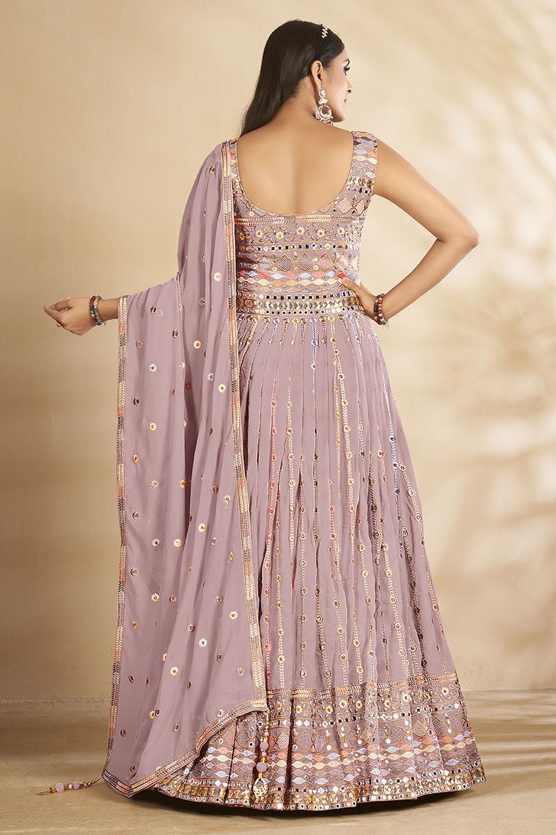 Exquisite Mauve Colored Designer Suit