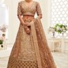 Latest Designer Brown Colored Bridal Lehenga Choli