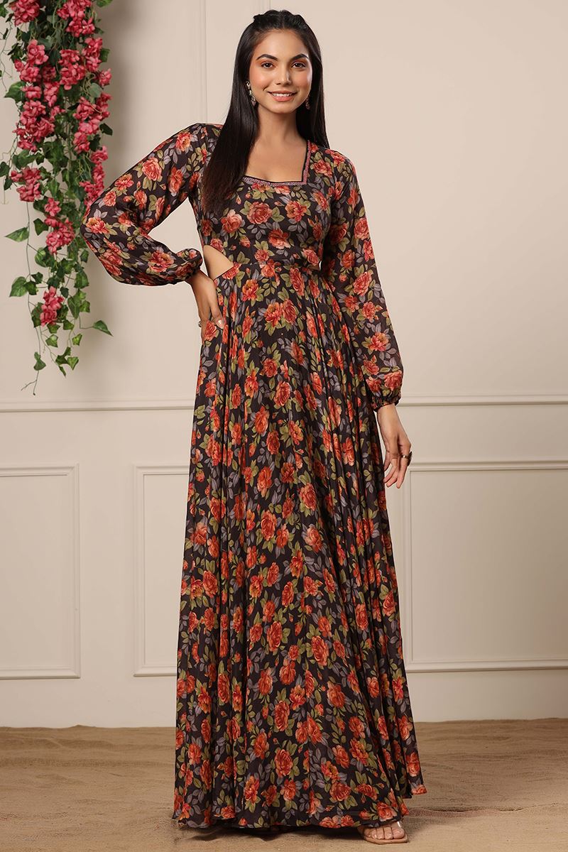 Bollywood Black Colored Designer Gown