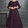 Charming Wine Colored Designer Kids Gown
