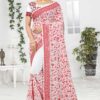 Aesthetic White Colored Designer Saree