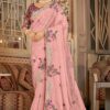 Aesthetic Baby Pink Colored Designer Saree