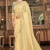 Delightful Yellow Colored Designer Saree