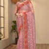 Attractive Lavender Colored Designer Saree