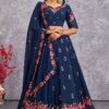 Dashing Navy Blue Colored Designer Lehenga Choli