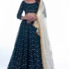 Marvelous Navy Blue Colored Designer Lehenga Choli