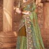 Amazing Mehendi Green Colored Designer Silk Saree